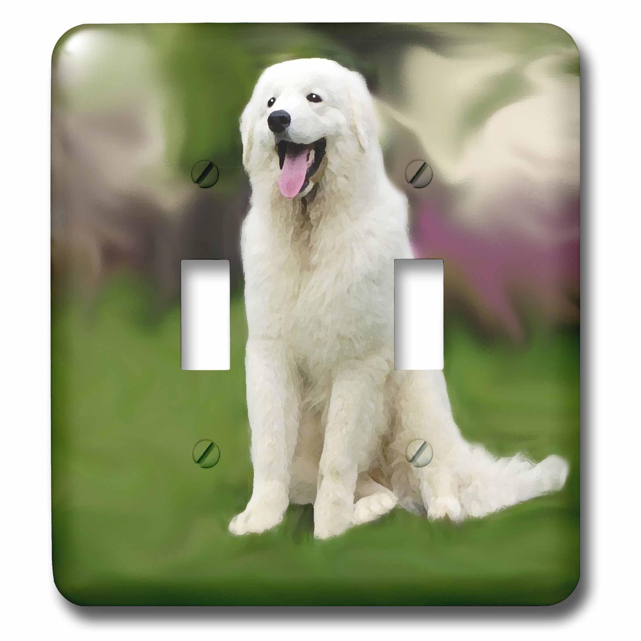 Interrupteur à bascule Kuvasz double 3dRose lsp_4250_5, finition premium pour intérieur