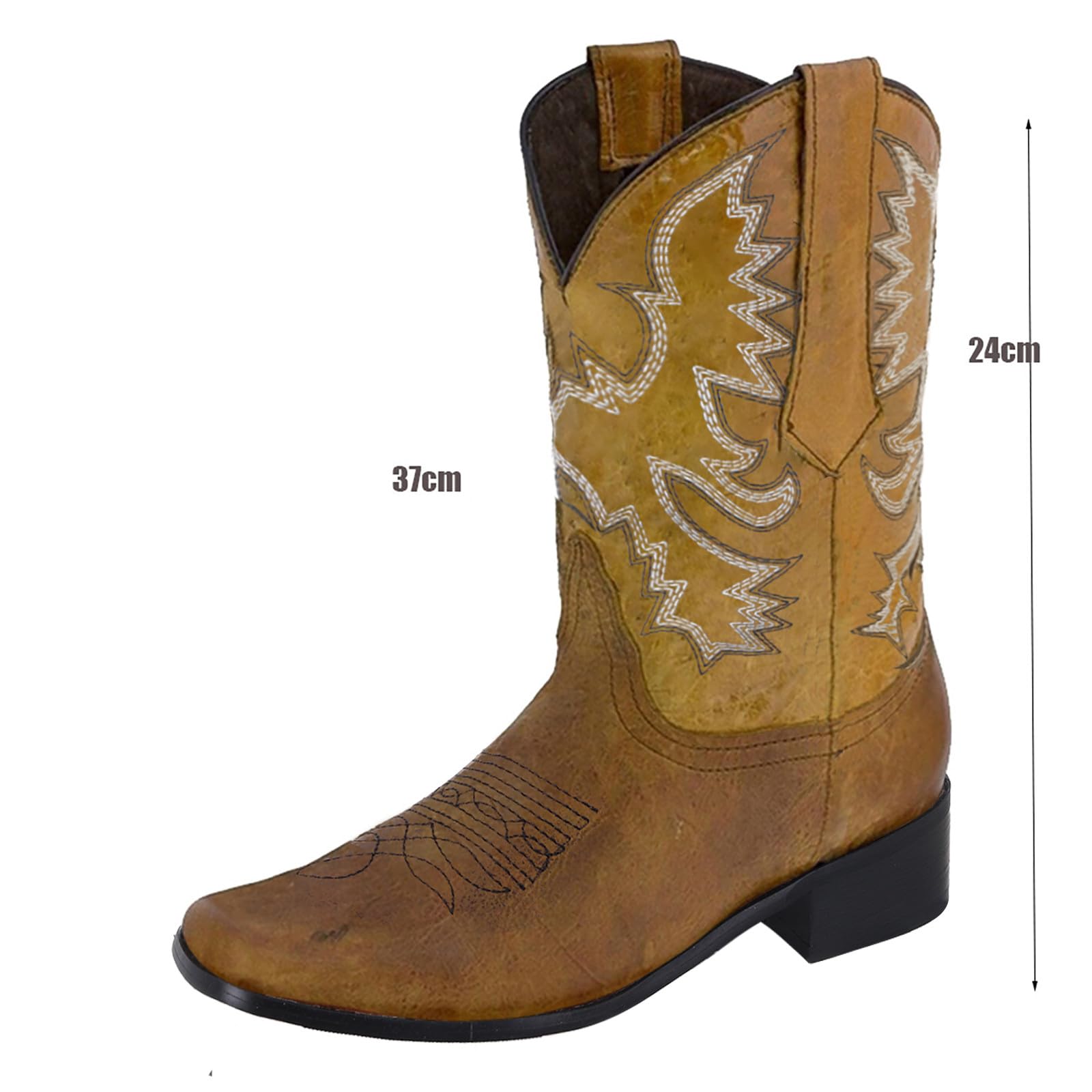 Damen Stiefel Schaft XXL Gefüttert mit Absatz Cowboystiefel Boots Wasserdicht Herbst Stretch Weite H Weitschaftstiefel Kniehohe Stiefel Winter Halbhoch Schlupfstiefel Winterstiefel