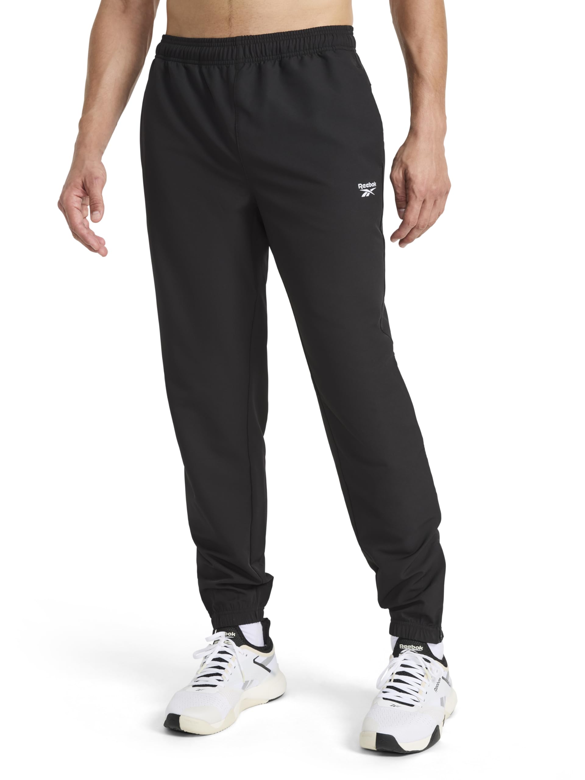 Reebok Herren Hose Repeat Woven Pant, Standard Fit, 30” Inseam, Lightweight Stretch Poly-Blend Fabric