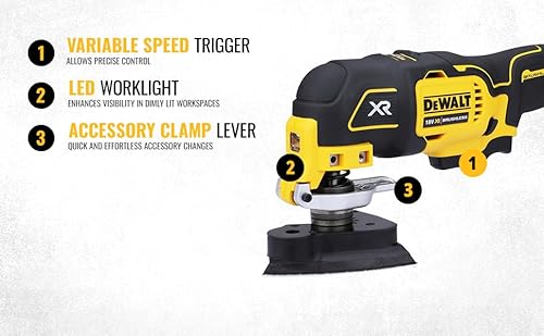 DEWALT DCS356N 18v XR Brushless Oscillating Multi-Tool Body Only 4 DEWALT DCS356N 18v XR Brushless Oscillating Multi-Tool Body Only - Image 4