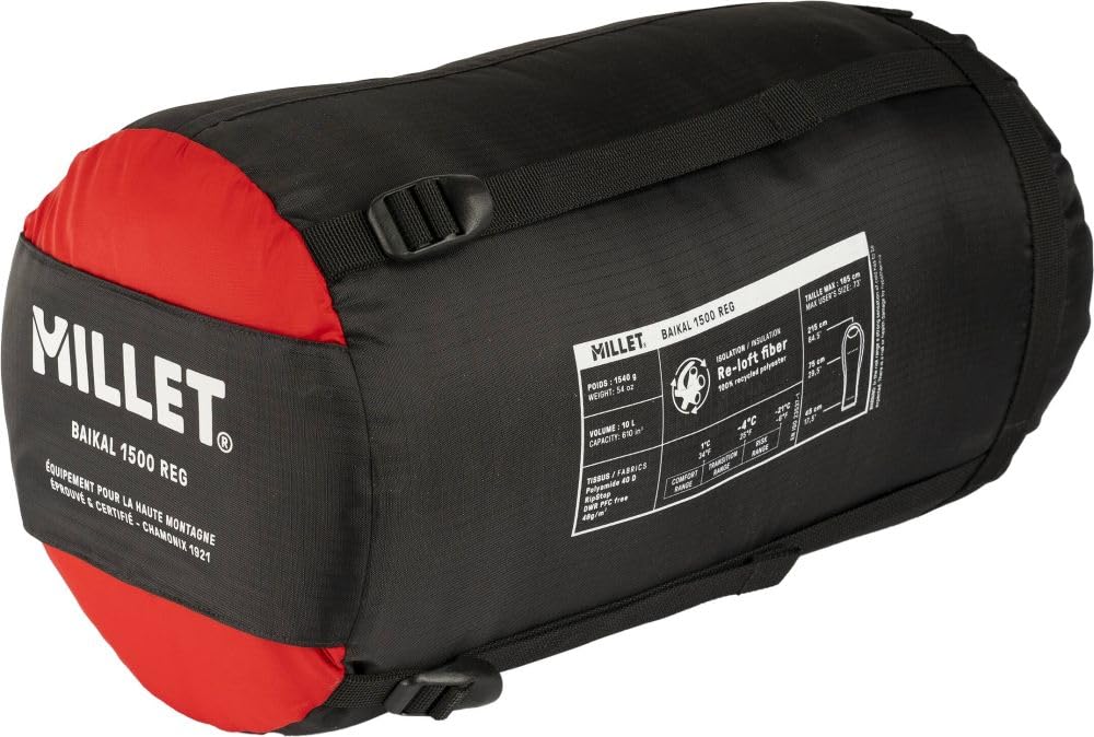 Millet - Sac De Couchage Baikal 1500 Reg Chaud de -4 à 0°C - Unisexe