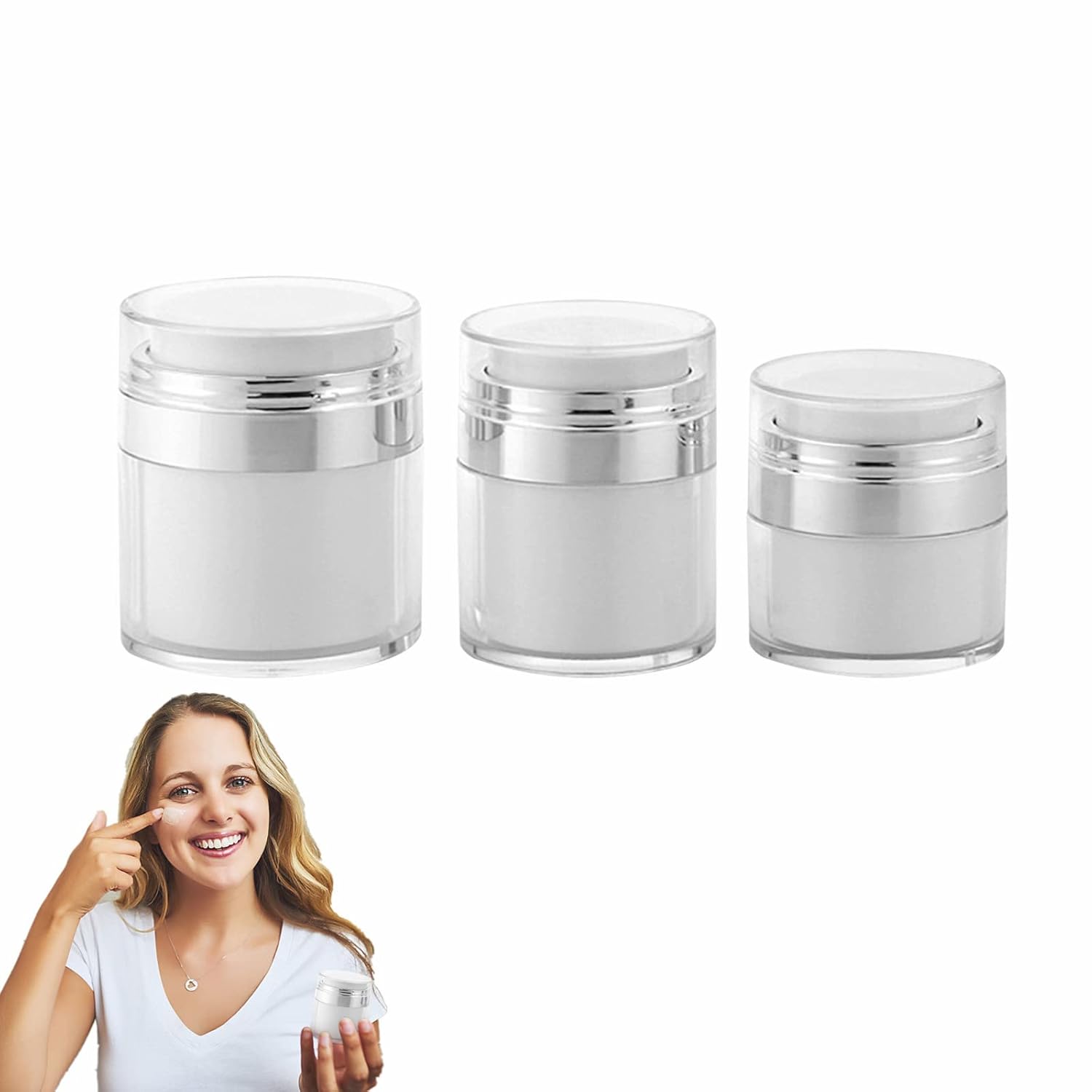 APEXFWDT Moisturizer Container,15ml/30ml/50ml Airless Pump