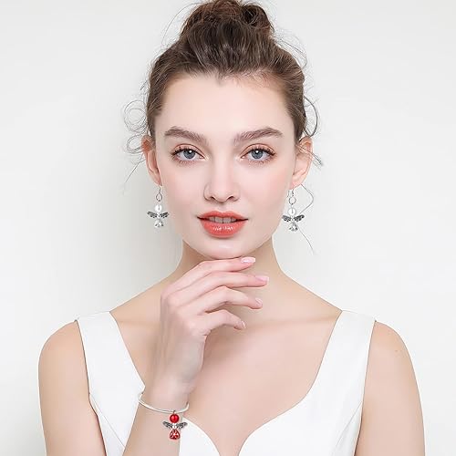 Miniatura 8 de Abaodam 20 piezas de dijes de ala de ángel colorido colgante de perlas perlas fabricación de joyas DIY accesorios para collares, pulseras y aretes