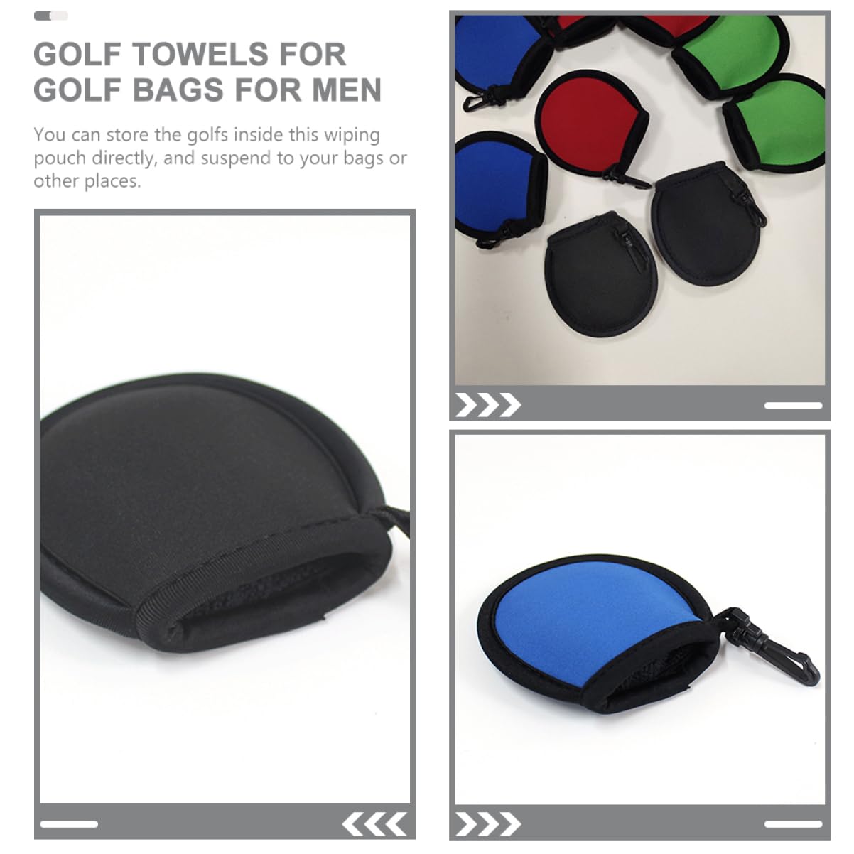 Supvox Reinigungsmittel Golftaschenständerbefestigung Nudel-golfbälle Golf-Gadgets Golfschläger Reinigungstuch Abwischbeutel Für Golfbälle Ballreiniger Taucherstoff