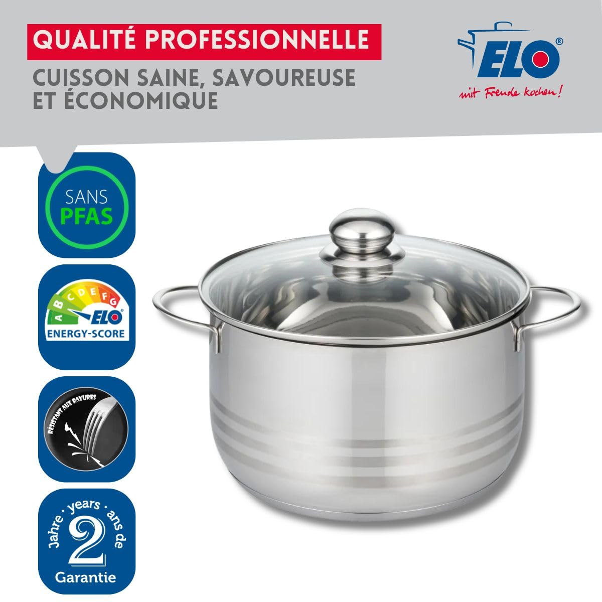 ELO Stahlwaren Kookpotten (14 cm, Steelpan, Roestvrij staal
