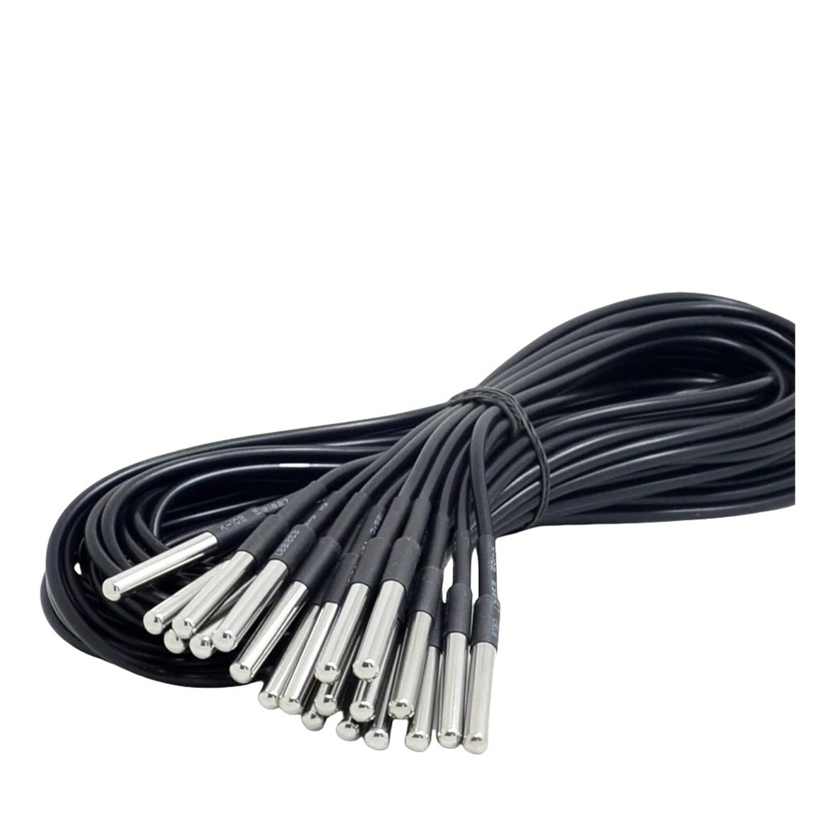 1/10PCS DS18B20 Hilo impermeable, Compatible con Arduino, Sensor de temperatura de sonda de temperatura Paquete de acero inoxidable 1/2/3/5/10 metros(5 Meter 10pcs)