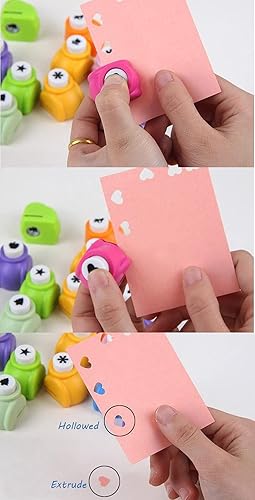 Miniatura 8 de 20 perforadores para manualidades, formas de perforación, 20 patrones, formas de perforación de agujeros para manualidades, juego de perforadores de