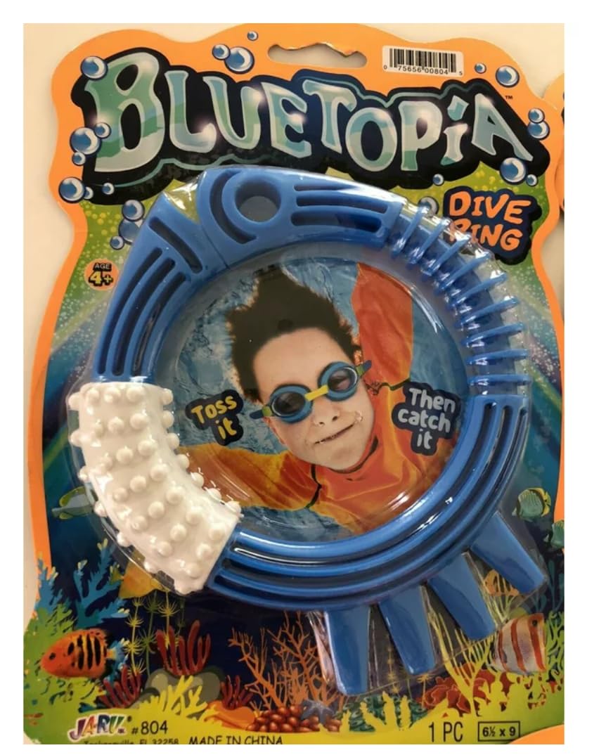 Ja-Ru Blue Topia Dive Rings, Green-Orange-Blue