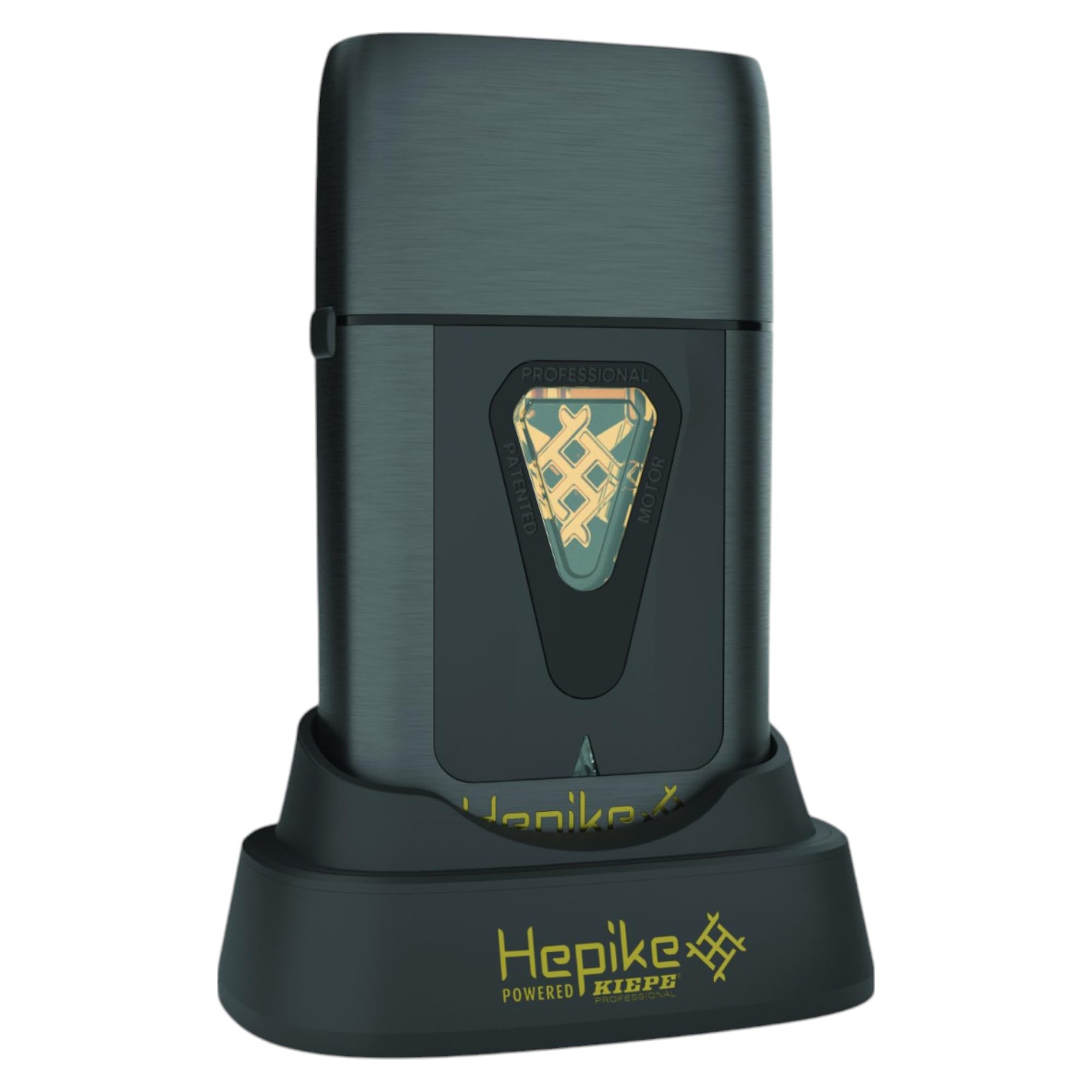 Kiepe Hepike Shaver Series – Profi-Folienrasierer mit Gold-Titanfolie, UV-Desinfektion, 2000-mAh-Akku, High-Torque-Motor und robuster Metallkonstruktion - USB-C-Ladegerät (Gold)