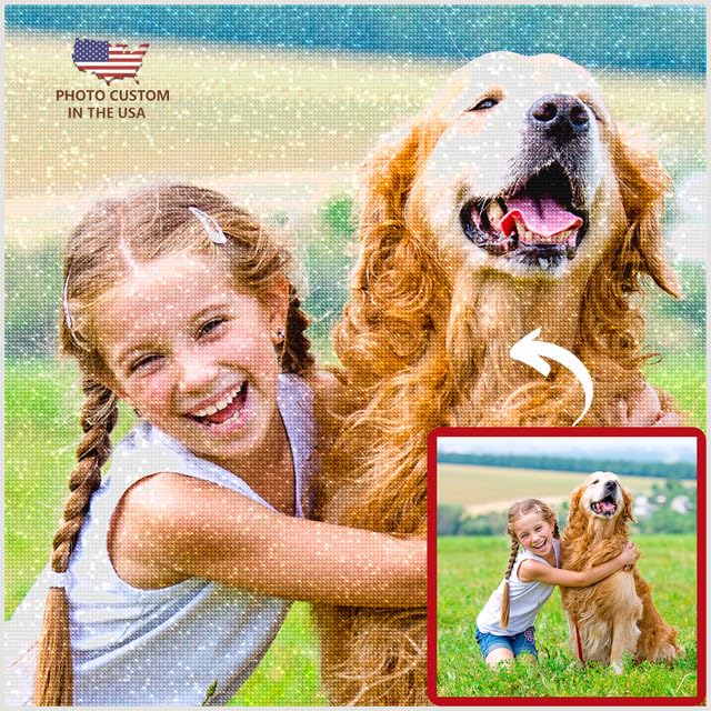 YUYUGO Custom Diamond Art Paintings - Personalized Diamond Art from Private Photo for Customize Gifts,Create Your Own Diamond Art Pictures, Diamond Art Painting Custom for Home Art Decoration