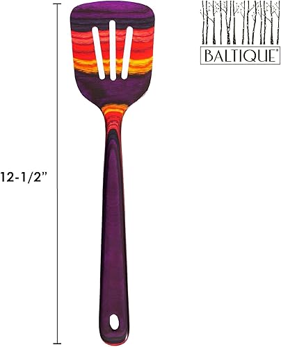 Miniatura 7 de Totally Bamboo Baltique Waikiki Collection - Espátula ranurada de madera de 12-12", segura para antiadherente