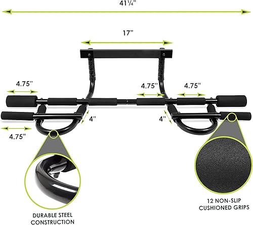 Miniatura 3 de ProsourceFit Juego de bandas de resistencia de látex apilables de alta calidad con asas de agarre cómodo, anclaje de puerta y barra de dominadas de