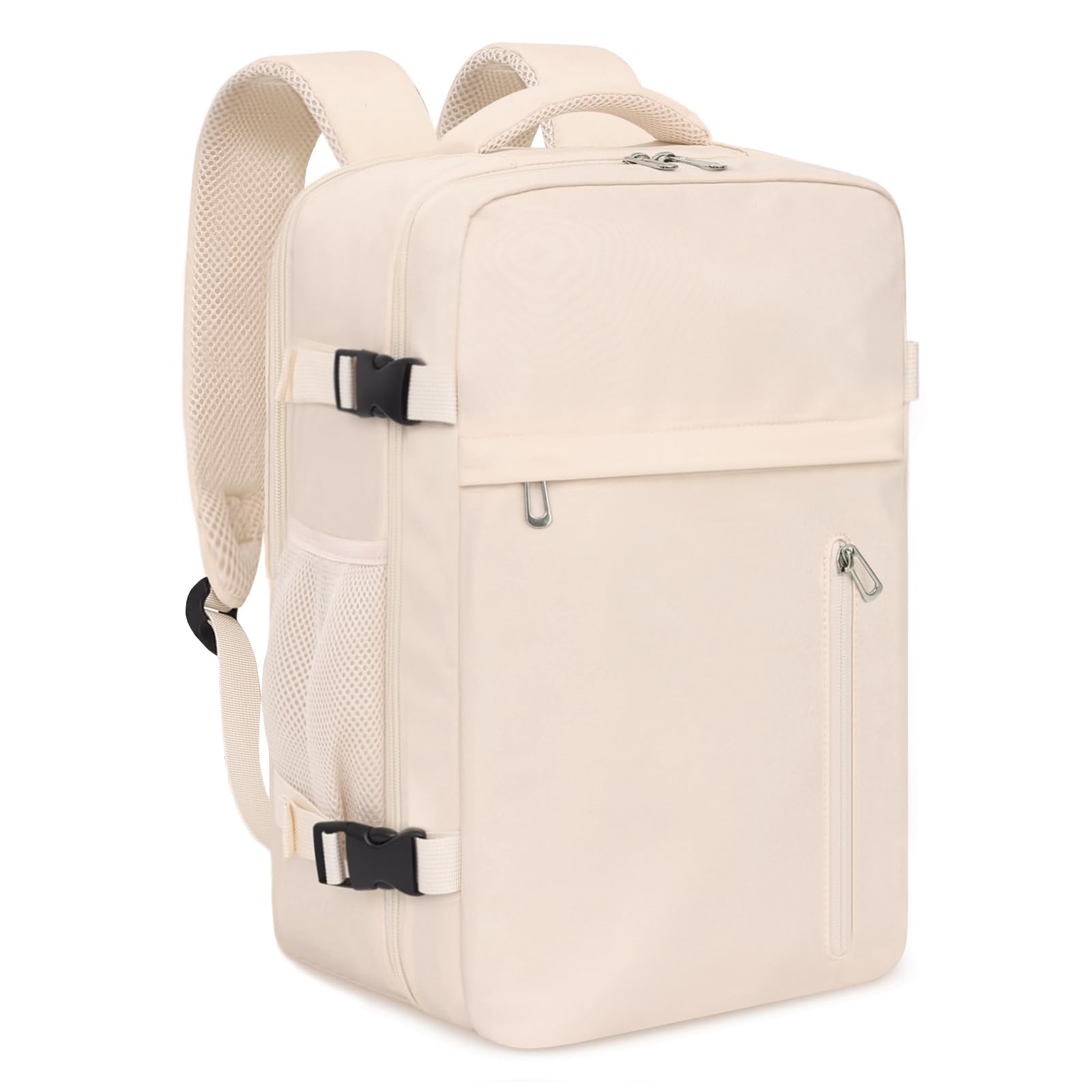KIRFEIHT Bagaglio a Mano 40x20x25 per Ryanair Borsa da Viaggio per Cabina - Zaino da Viaggio Aereo Piccolo, Zaini Universali per Uomo e Donna per Scuola Trekking Lavoro - Beige