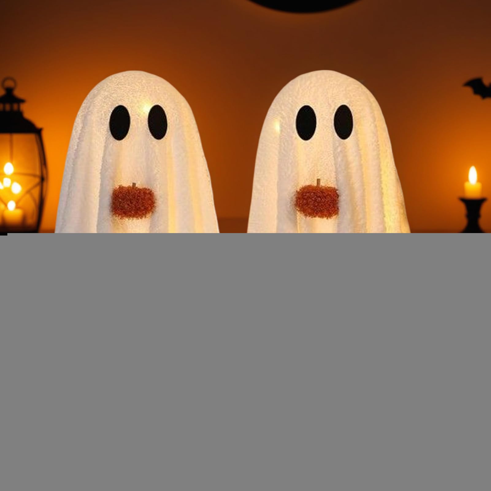 Duch Na Halloween Oświetlony Duch Dekoracja Stołowa Na Imprezy | Dwie Sztuki Dekoracje Halloween Ozdoby Stołowe dla Wnętrz i Na Zewnątrz oraz Kuchnia Sypialnia Salon Ganek Taras Podwórko