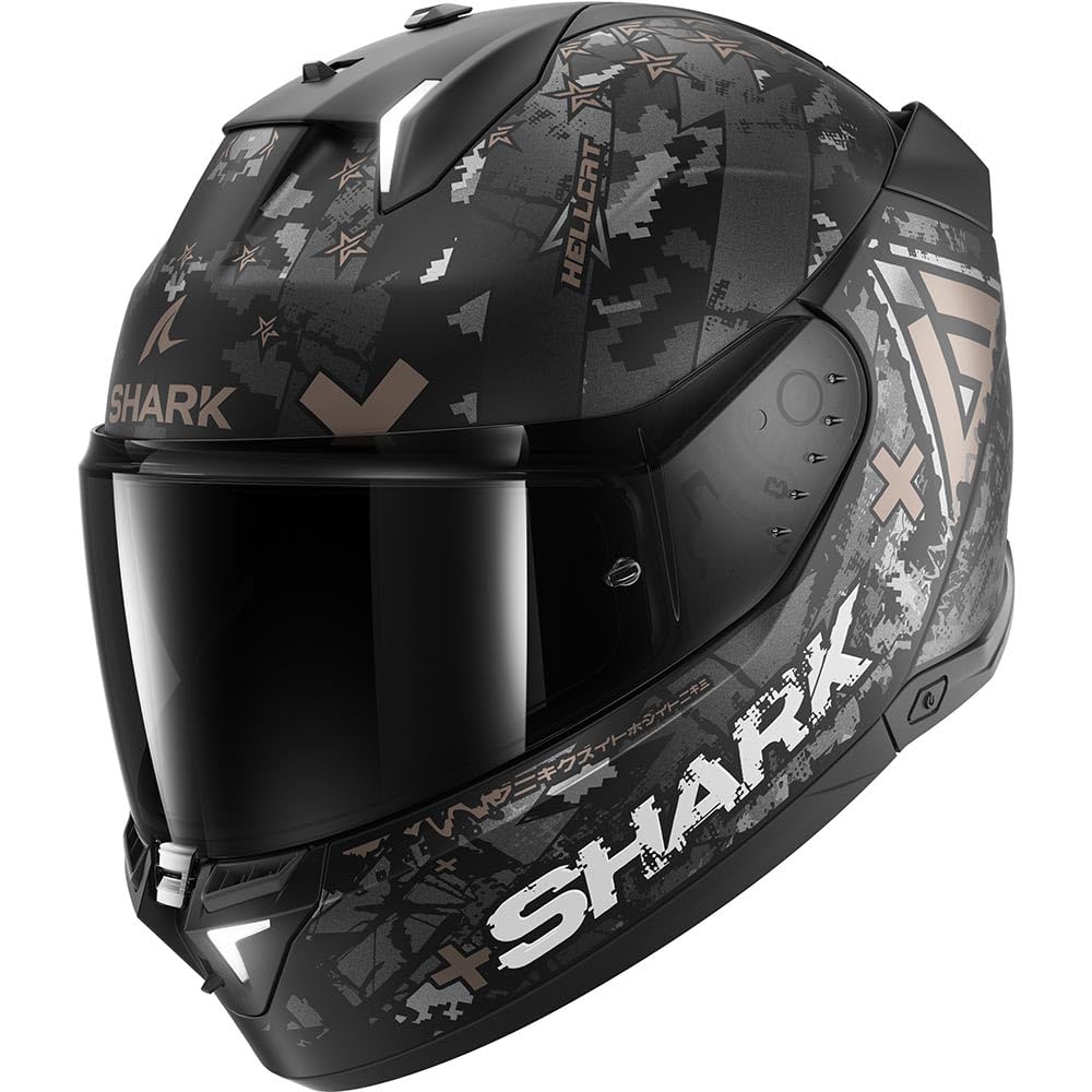 SHARK, Casque Moto intégral SKWAL i3 Hellcat Noir / Blanc / Gris, S