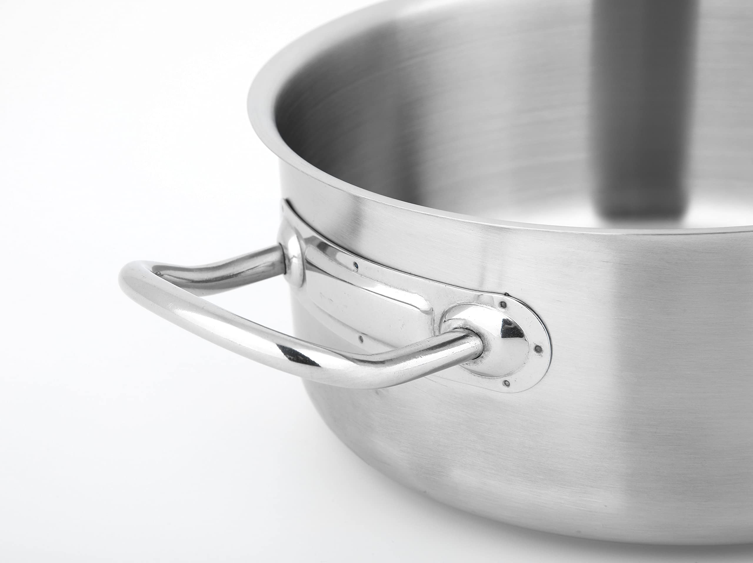 METRO Professional Casseruola in acciaio inox, 11.5 x Ø 28 cm, 6.5 L, adatta a induzione, argento