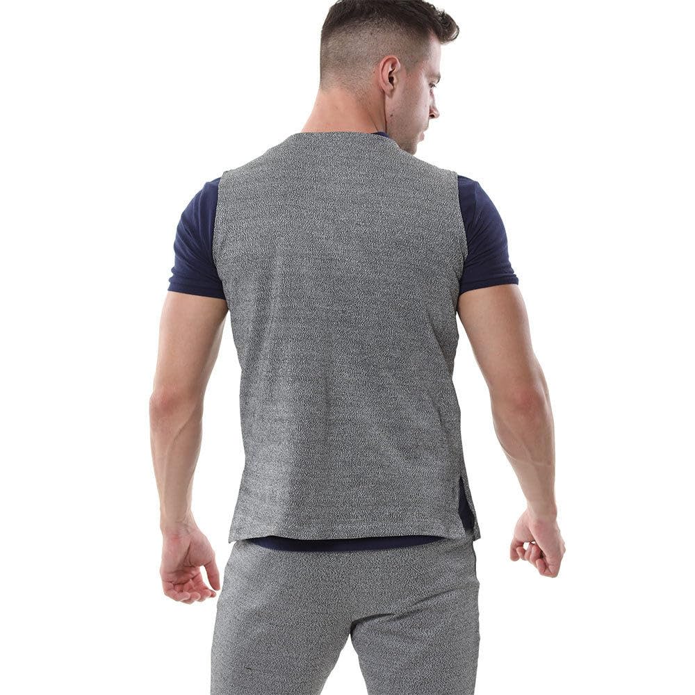 Chaleco Antipuñaladas, Nivel 5, Resistente a Cortes Y Cuchillos, Ropa Antipuñaladas, Chalecos De Seguridad, Anticortes PE Grado 5, para Proteger La Seguridad Personal Grey-S