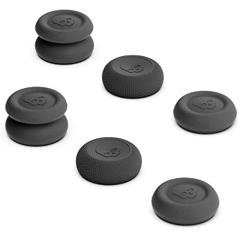 Skull & Co. Skin CQC and FPS Thumb Grip Set Joystick Cap Analogue Stick Cap for Xbox XSX/XB1 Controller Black 3 Pairs 6 Pieces