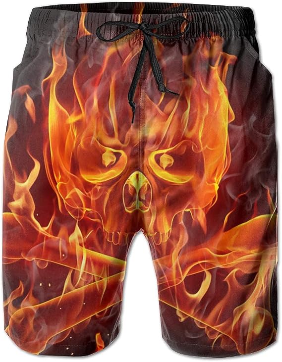 men's flame swim trunks