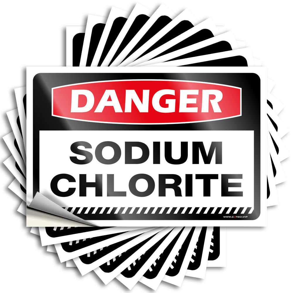 Fzfn Colour Decal Home Decor Gifts Easy Apply | Danger Sodium Chlorite Feminist Bottle Peel And Stick(8X12cm)