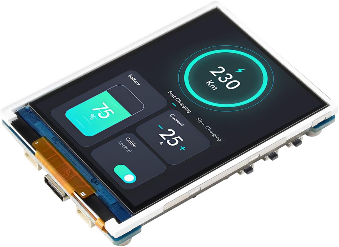 Waveshare ESP32-S3 2.8inch Display Development Board, 240×320, IPS, 32-bit LX7 Dual-core Processor, Up to 240MHz Frequency, Supports WiFi & Bluetooth, Without Touch Function