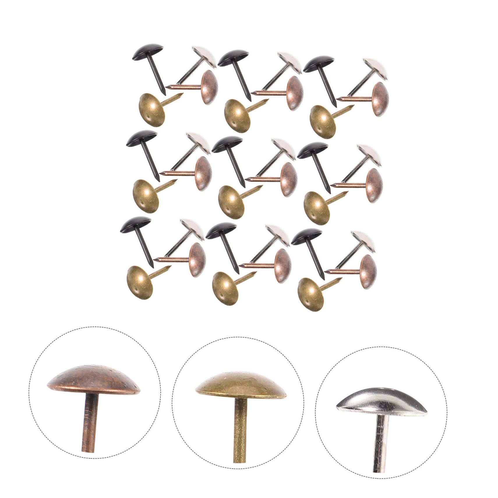 200Pcs Black Upholstery Tacks 9mm Antique Metal Thumb Nails - View #12