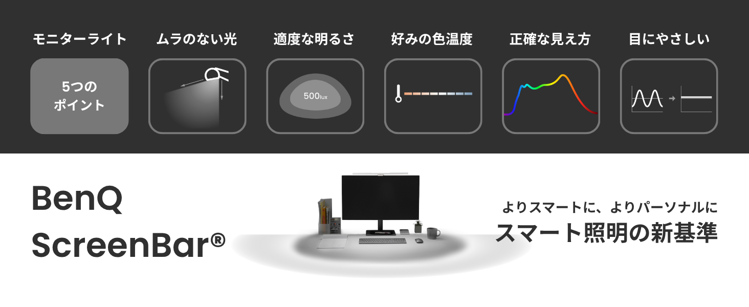 ベンキュージャパン ScreenBar Pro モニターライト USB Type-C