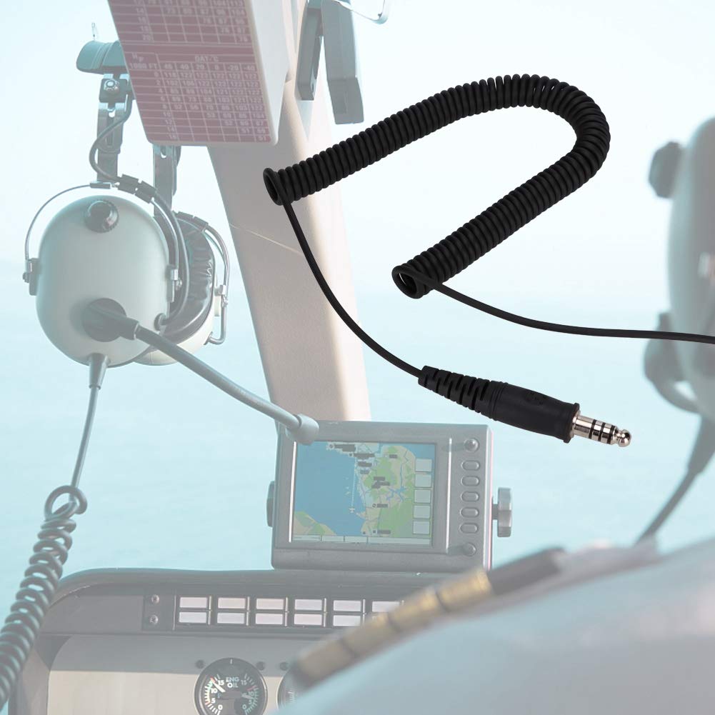 Cable de Repuesto DIY, Cable para Auriculares de Helicóptero Nexus U174 Adaptador de Resorte U 174 U Conector Militar