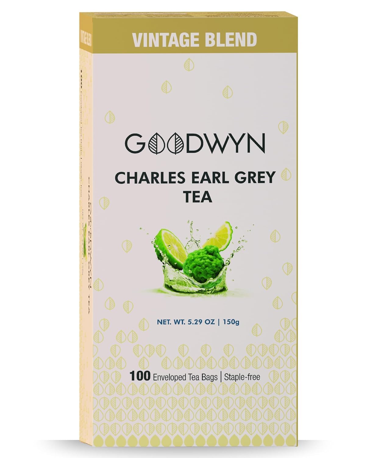 Charles Earl Grey 100 Tea Bags | Classic Black Tea with Natural Bergamot Flavor | Invigorating and Aromatic | Plastic Free Tea Bags