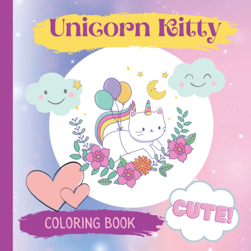 Unicorn Kitty Coloring Book: Kawaii Kitties Coloring Book