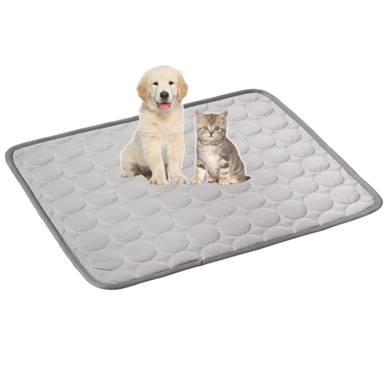 Générique Tapis Rafraichissant pour Chiens Et Chats, Fresh Pad pour Chien, Chat Coussin Chien Anti Chaleur, Matelas Réfrigérant Animaux, Portable, Lavable, Anti-Morsures (Gris, XXL)
