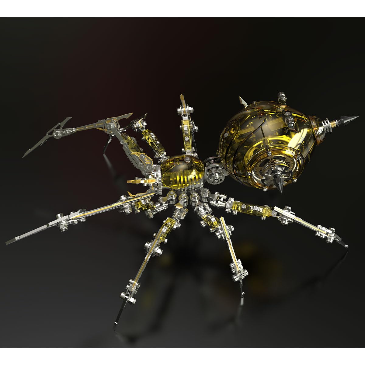 Kit di montaggio del modello di montaggio Steampunk 3D in metallo meccanico guerra ragno