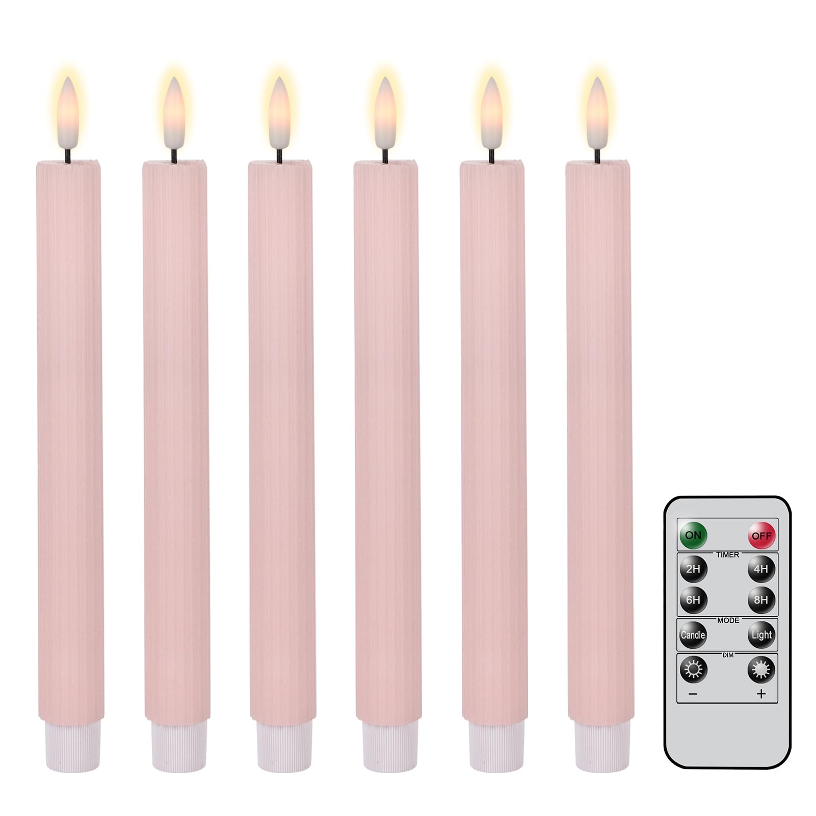 Velas cónicas LED de cera real con mando a distancia para bodas 7