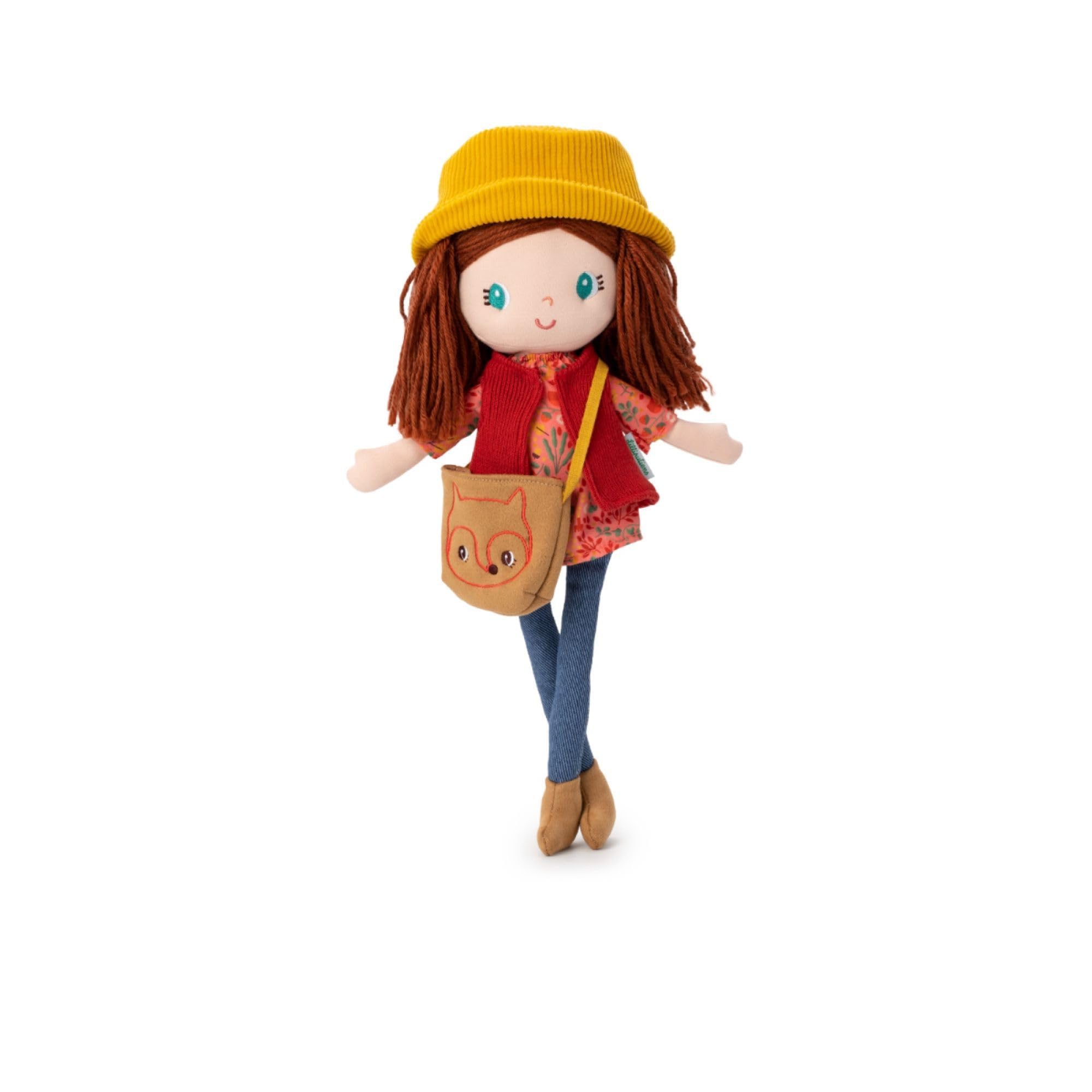 LILLIPUTIENS, Léa Fabric Doll, The Nature and Cuddly Doll, Soft and Eco-Friendly Friend for Children from 2 Years