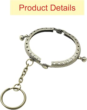 10 PCS Kiss Clasp Lock Bronze Arch Purse Frame Metal Coin Frame Clasp with Key Ring for DIY Craft Bag Sewing