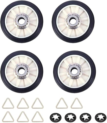 Paquete de 4 rodillos de tambor de secadora 349241T repuesto para Whirlpool, Kenmore, Sears 3397590 AP3098345 349241 3397588 337089