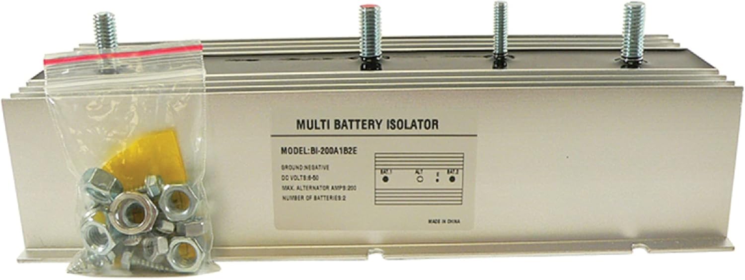 DB Electrical 626-01007 Multi 2 Battery Isolator 200 Amp With Exciter Compatible With/Replacement For EMS, Marine, Stereo