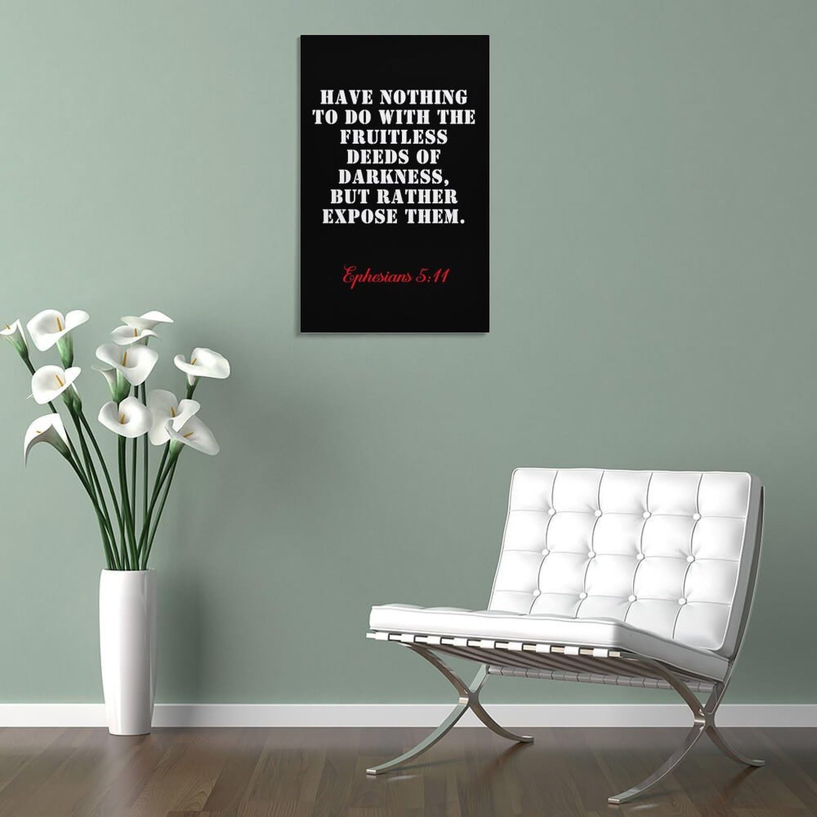 LZTEN Versículo bíblico Efesios 5 11 Have Nothing to do with The Fruitless Deeds of Darkness, But Rather Expose Them Religion Prints Posters Canvas Wall Art Oil
