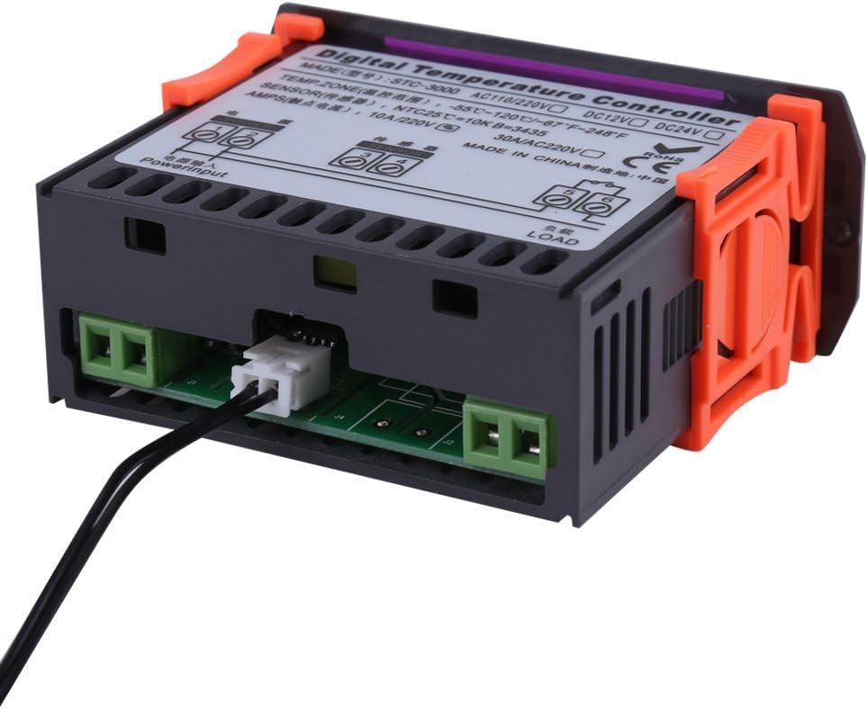 Digital Temperature Controller, 110V to 220V 10A / 30A 0.1 ° C Accuracy Touch Temperature Controller Electronic Digital Temp Control Thermostat with Sensor