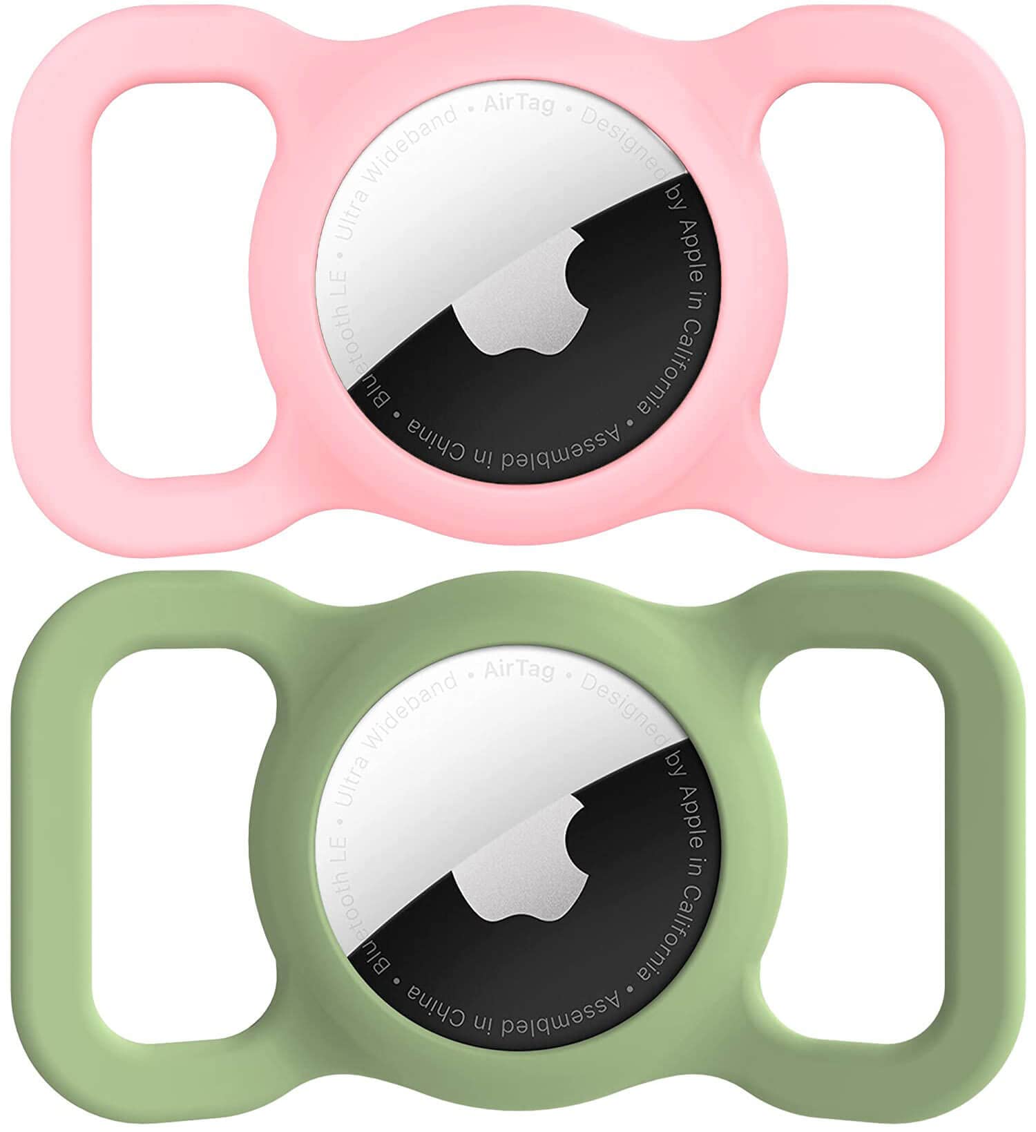 Air Tags-2 Pack Airtag Dog Collar Holder SWINCHO Air Tag Holder for Apple Airtag Strong Silicone Fits 1-3cm Width Collar (Pink&Avocado) (B09C49Q96Y) Amazon Price History, Amazon Price Tracker