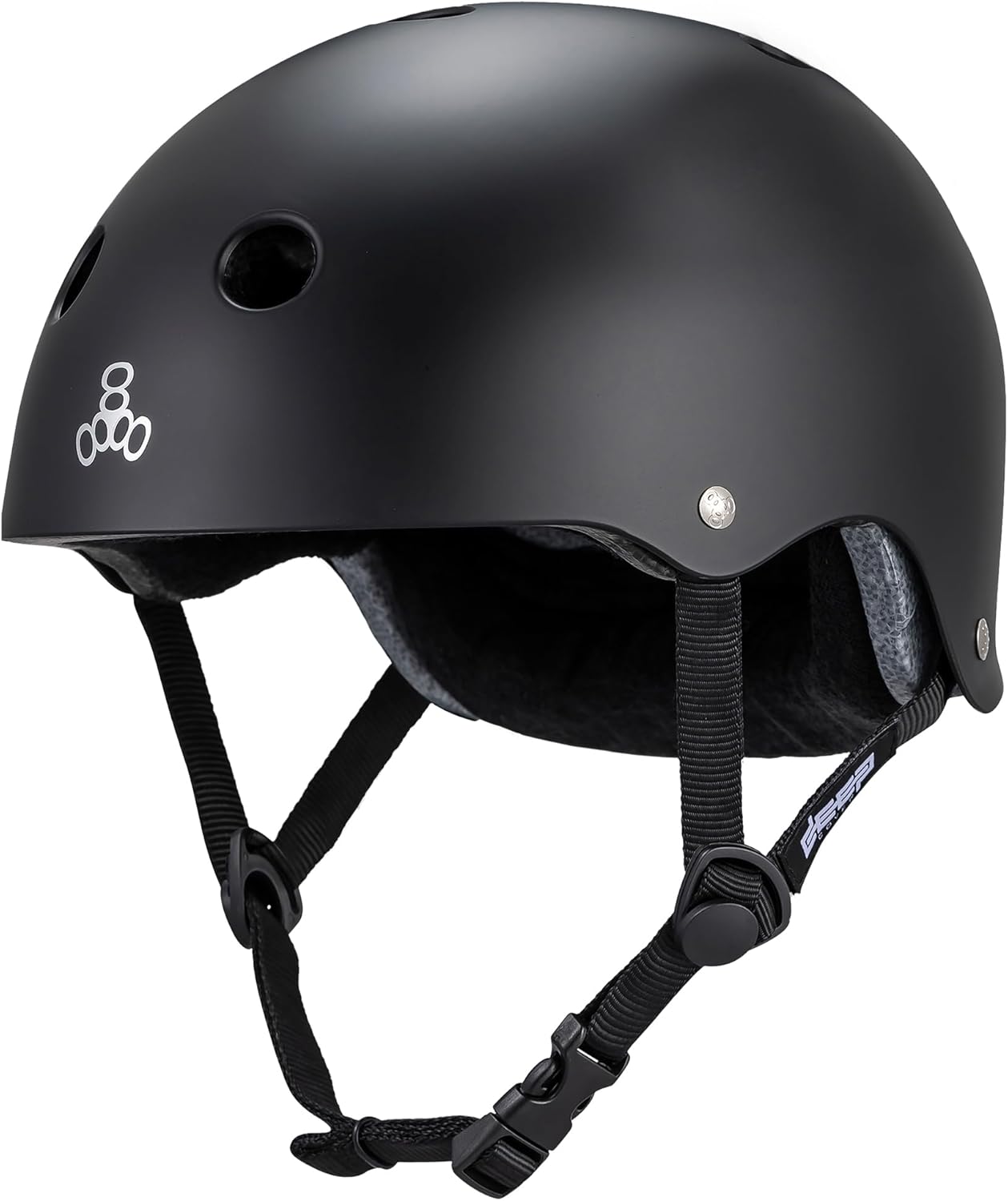 Triple Eight Deep Cover Helmet - Ideal for Skateboarding, Bicycling, BMX, and Roller Skating