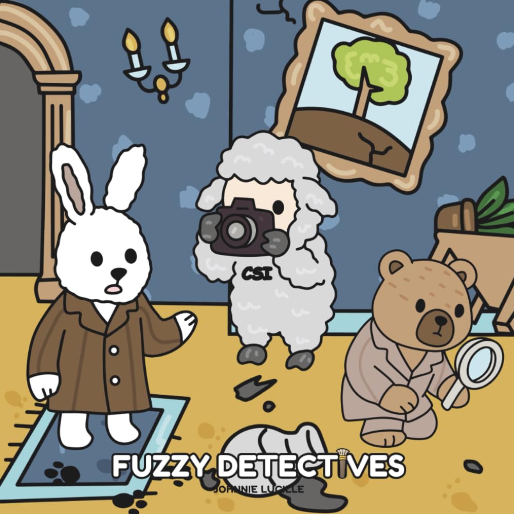 Fuzzy Detectives: Cute and Cozy Crime Scene Coloring Book for Teens and Adults, Featuring Adorable Animal Characters