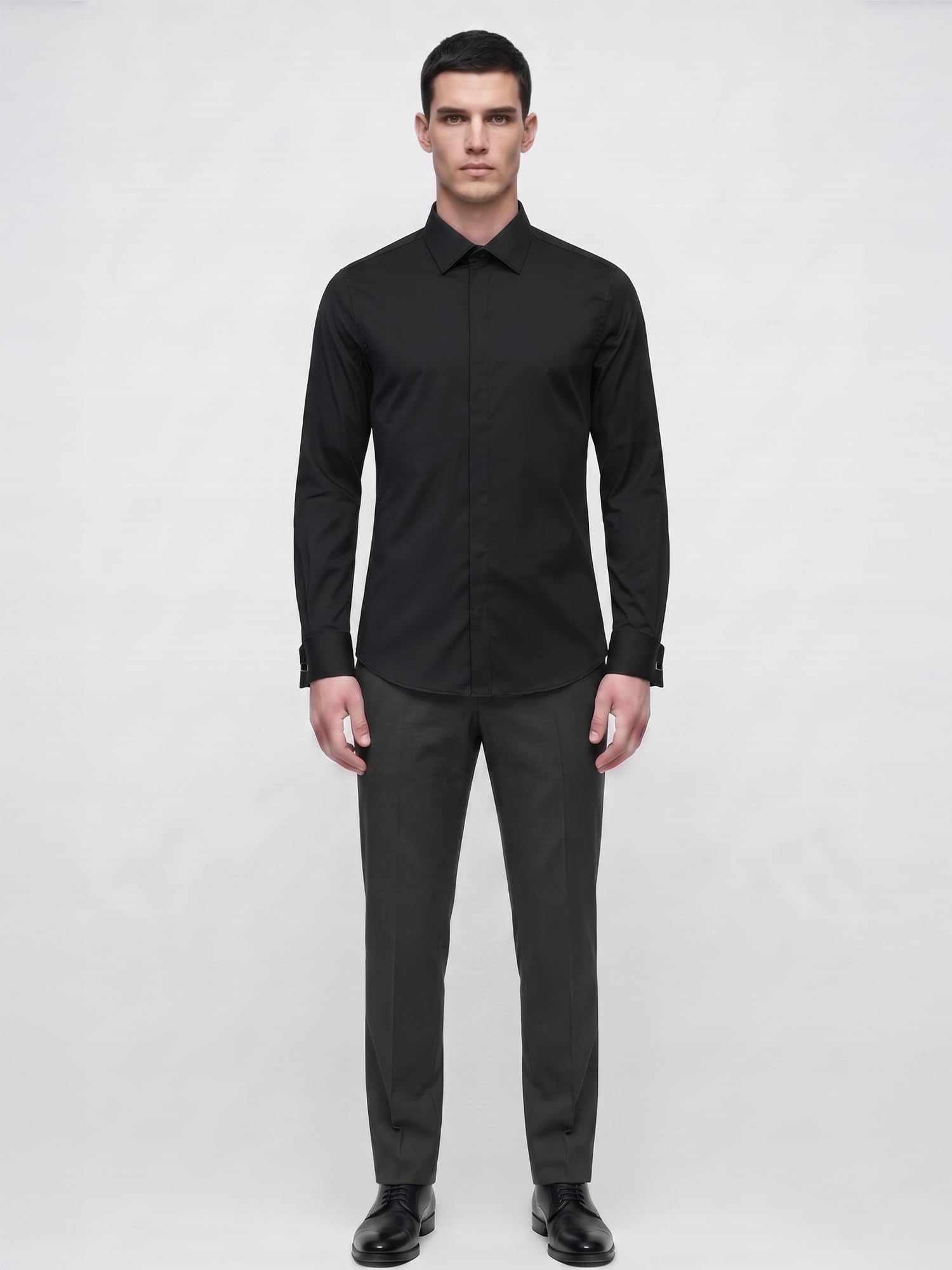 Erkek Gömlek - Slim Fit Pamuklu Esnek Kumaş