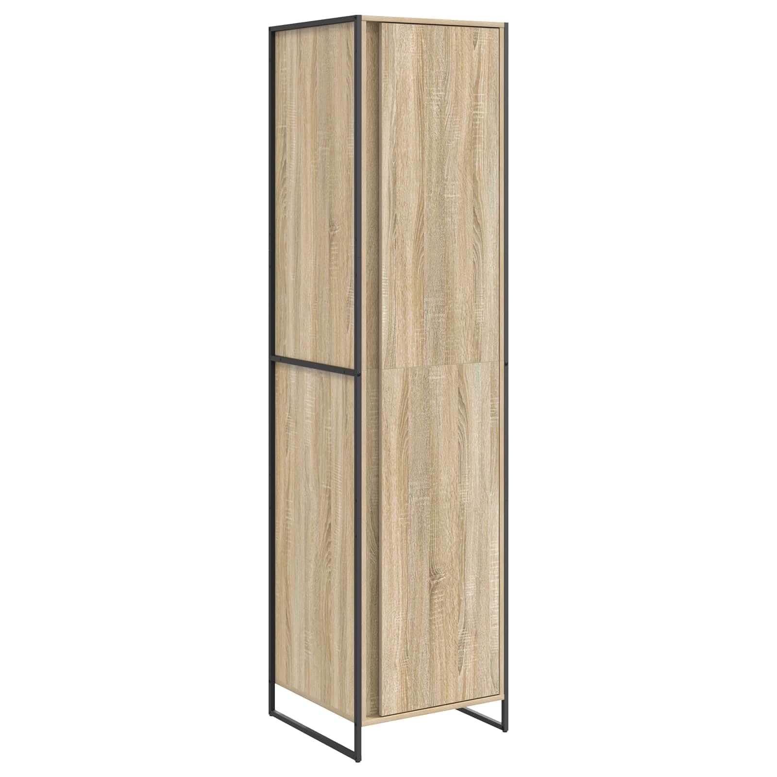 vidaXL Armario con Puerta Sonoma 50 x 50 x 200 cm Madera contrachapada, Armario Minimalista, Mueble de Almacenamiento Resistente, Organizador de Closet Que Ahorra Espacio