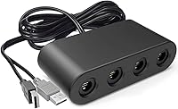 Vista 1 de Adaptador Gamecube para Nintendo Switch Gamecube Controller Adapter y WII U y PC Super Smash Bros Gamecube Controller Adapter Compatible con Turbo