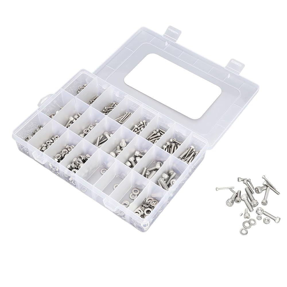 Tyenaza 880PCS Stainless Steel Screw & Nut Assortment Kit with Storage Box view 5