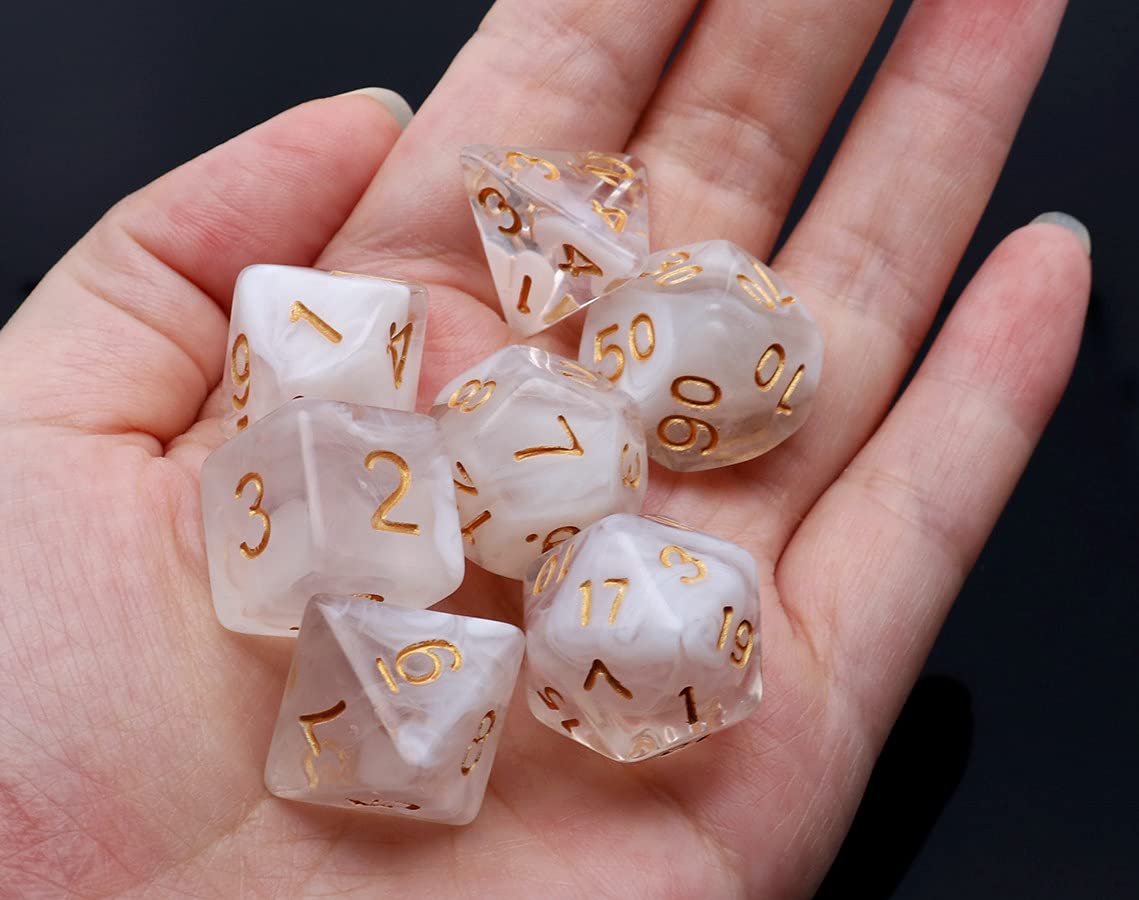 DND Lot De 7 Dés Polyédriques Pour Jeux De Rôle Donjon Et Dragons D&D