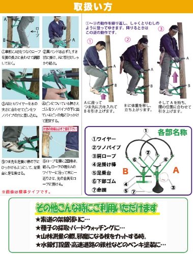 Amazon.co.jp: 安全木登り器 与作II KTK-7000 大型ツノ11穴タイプ 超