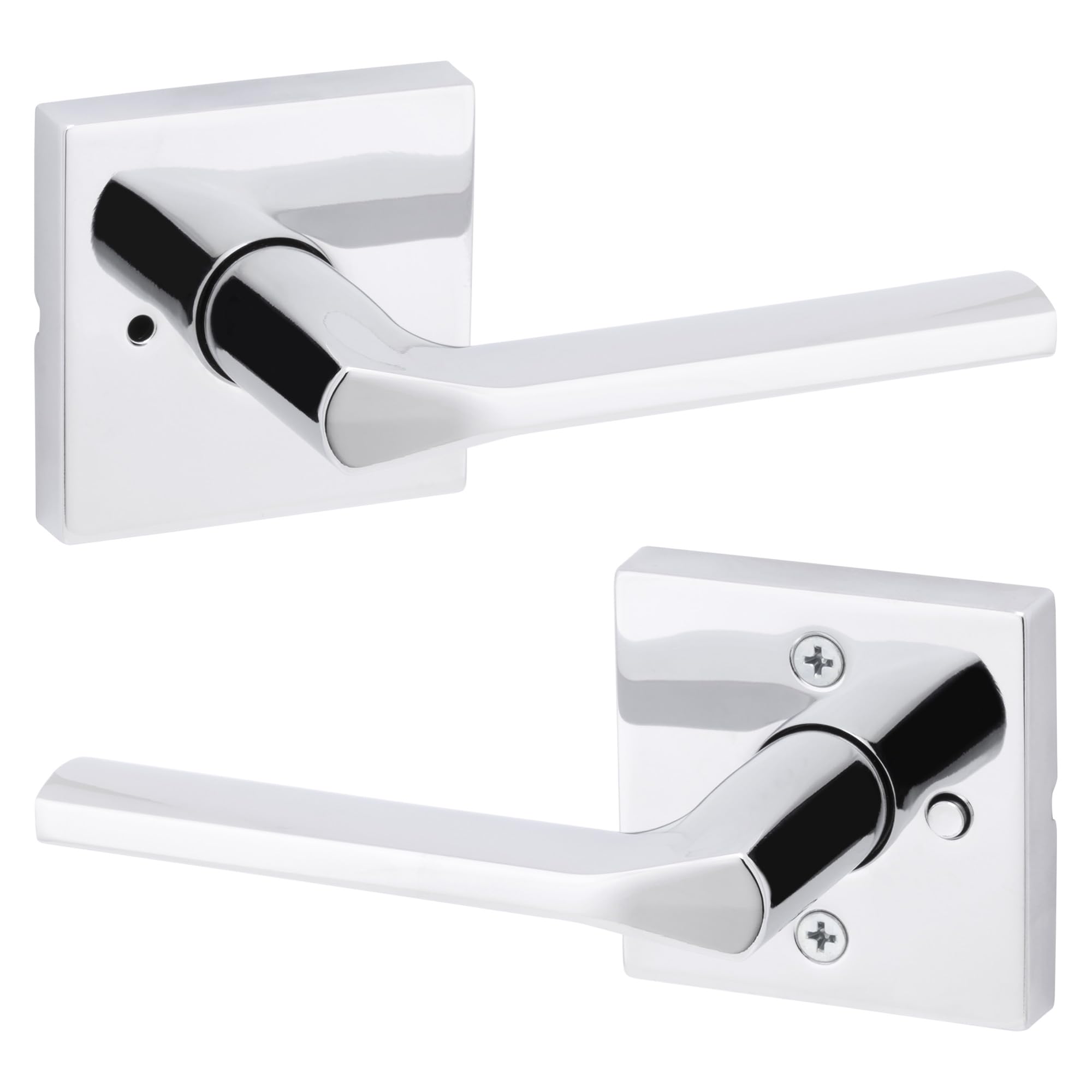 Kwikset Cove Interior Privacy Door Knob With Lock, Door Handle For Bathroo And Bedroo, Satin