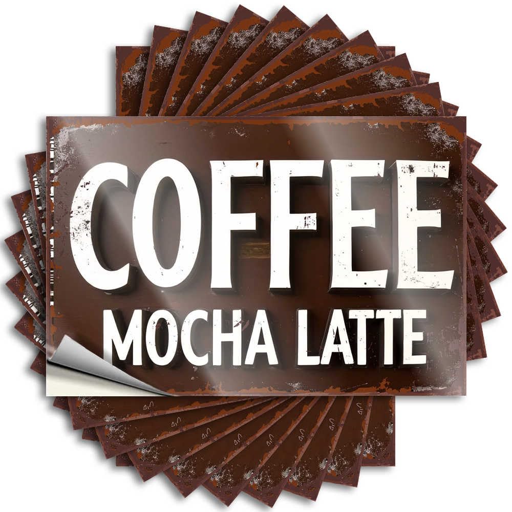 Book, Tattoo Garage Enjoy Your Favorite Coffee and Mocha Latte! | Exterior Dorm Room Accessories(6X9CM)